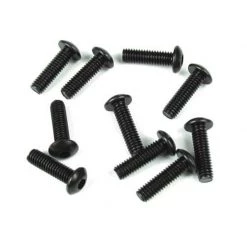TEKNO RC LLC M4x12mm Button Head Screws, Black (10) for Parts