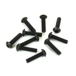TEKNO RC LLC M4x16mm Button Head Screws, Black (10) for Parts
