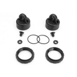 TEKNO RC LLC Shock Cap and Spring Adjustment Collars, Composite, (2): EB48 for Parts