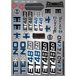 TEKNO RC LLC Decal Sheet: ET48 2.0 for Parts